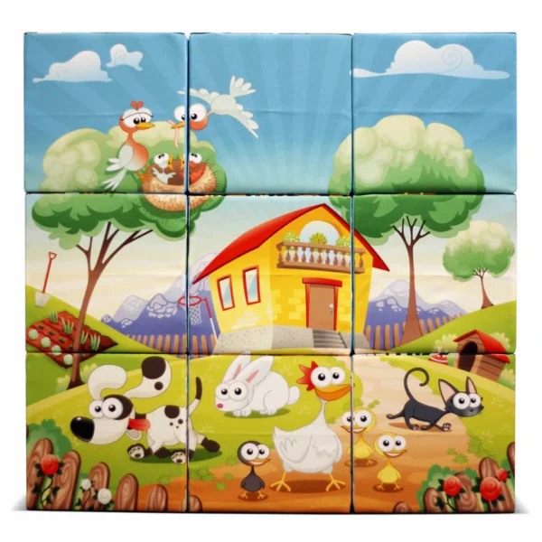 Sedací kostky Mega Puzzle 50 cm s libovolným potiskem: Polyester + pevná výplň - SET 9 ks
