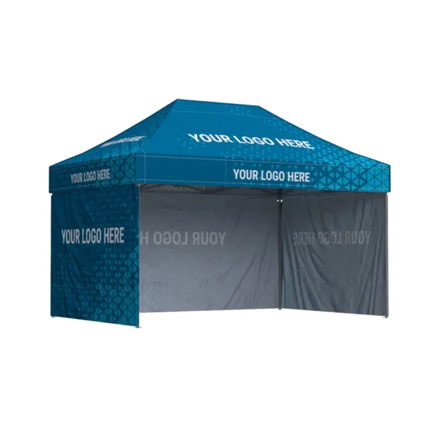 Nůžkový stan 3x4,5 Octa Optima II s potiskem, 3 bočnice s potiskem: Polyester
